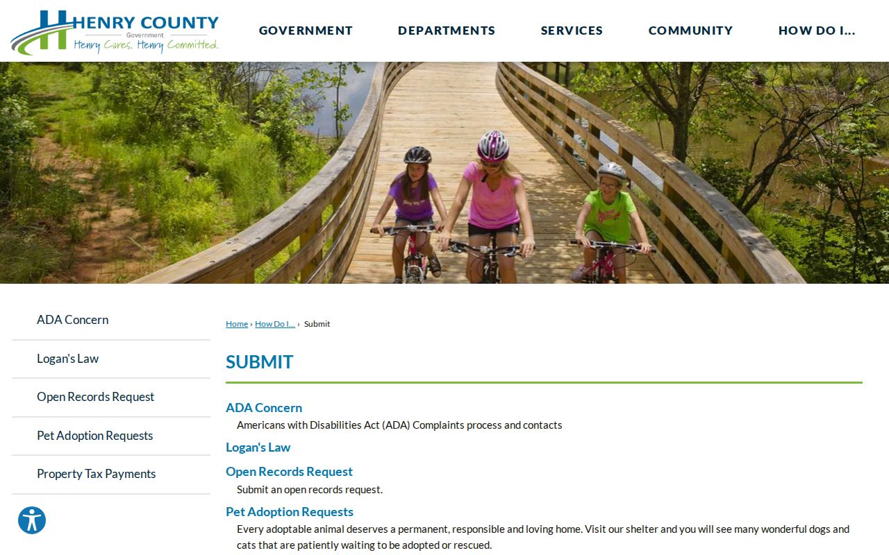 Stockbridge public records Henry County request portal