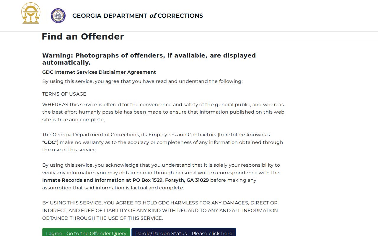 Stockbridge people search with the Georgia DOC offender query
